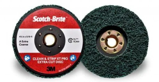 125x22mm Scotch-Brite Clean and Strip PRO Extra Cut Discs XT-DC Green Disc