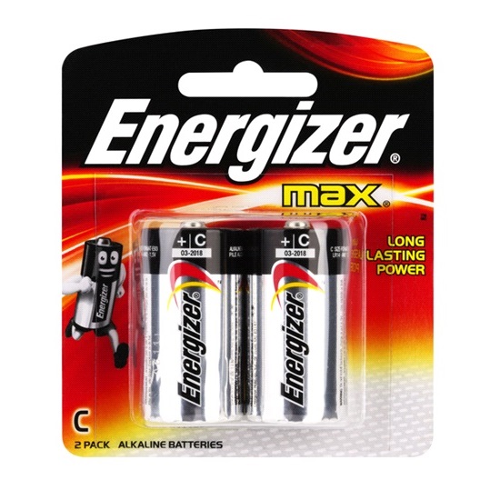 pkt2 “C” ALKALINE ENERGIZER BATTERIES