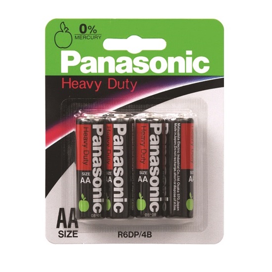 pkt4 “AA” H/D MANGANESE BATTERIES-PANASONIC