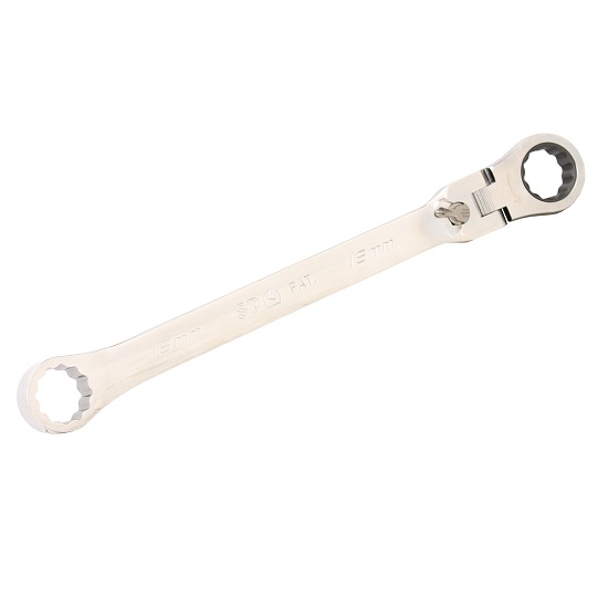 8mm Geardrive Double Ring Flex Head Spanner - SP Tools