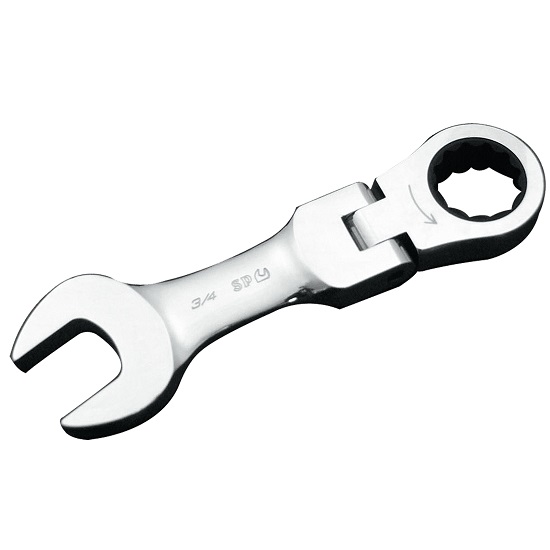 3/8” Stubby Flexhead Geardrive Ring and Open End Spanner - SP Tools